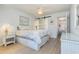 Charming bedroom with a full bed and access to a hallway bathroom at 3762 Citation Way # 1018, Myrtle Beach, SC 29577