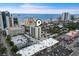 Aerial view shows building location near beach and city at 400 20Th Ave. N # 303, Myrtle Beach, SC 29577