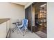 Small balcony with seating and city views at 400 20Th Ave. N # 303, Myrtle Beach, SC 29577