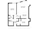 One-bedroom floor plan with kitchen, living room, and bath at 400 20Th Ave. N # 303, Myrtle Beach, SC 29577