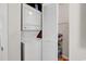Efficient laundry area with a stackable washer and dryer, maximizing space and convenience at 859 Tall Oaks Ct. # A, Myrtle Beach, SC 29588
