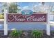 Exterior shot of New Castle community entrance sign at 1049 Augustus Dr., Conway, SC 29527