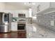 Modern kitchen with white cabinets, granite countertops, and stainless steel appliances at 1049 Augustus Dr., Conway, SC 29527