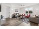 Living Room with gray couches, red chairs and a geometric rug at 1052 Ridgeford Dr., Conway, SC 29526