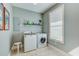 Clean and bright laundry room with full-size appliances at 130 Puffin Dr. # 2C, Pawleys Island, SC 29585