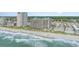 Landmark Resort: Aerial view showcasing oceanfront location at 1501 S Ocean Blvd. # 909, Myrtle Beach, SC 29577