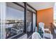 Balcony with ocean and city views at 1501 S Ocean Blvd. # 909, Myrtle Beach, SC 29577