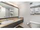 Clean bathroom with granite vanity and shower/tub combo at 1501 S Ocean Blvd. # 909, Myrtle Beach, SC 29577