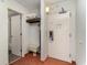 Hotel room entry with closet, safe, and bathroom at 1501 S Ocean Blvd. # 909, Myrtle Beach, SC 29577