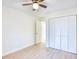 Bright bedroom with ceiling fan and closet at 2409 Causey Dr., North Myrtle Beach, SC 29582