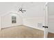 Bedroom with carpeted floors, dormered ceiling, and large windows for natural light at 800 Caines Landing Rd., Conway, SC 29526