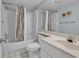 Bathroom with shower/tub combo and updated vanity at 9400 Shore Dr. # 818, Myrtle Beach, SC 29572