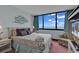 Main bedroom with ocean view and comfortable king-size bed at 9400 Shore Dr. # 818, Myrtle Beach, SC 29572