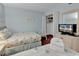 Bedroom with a full bed and closet at 9400 Shore Dr. # 818, Myrtle Beach, SC 29572