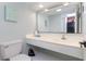 Bright bathroom featuring a white vanity and nautical decor at 1501 S Ocean Blvd. # 1442, Myrtle Beach, SC 29577