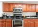 Updated kitchen with stainless steel appliances and granite countertops at 1501 S Ocean Blvd. # 1442, Myrtle Beach, SC 29577