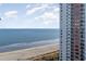 Expansive beach view from condo shows oceanfront location with easy beach access at 1501 S Ocean Blvd. # 1549, Myrtle Beach, SC 29577