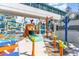 waterpark area featuring a lion slide and other fun water activities at 1501 S Ocean Blvd. # 1549, Myrtle Beach, SC 29577