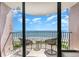 Balcony with ocean view and wicker chairs at 2406 N Ocean Blvd. # 604, Myrtle Beach, SC 29577