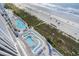 Aerial view of resort pool and lazy river at 2801 S Ocean Blvd. # 1538, North Myrtle Beach, SC 29582