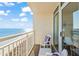 Spacious balcony offering breathtaking ocean and beach views at 2801 S Ocean Blvd. # 1538, North Myrtle Beach, SC 29582