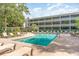 Clean, refreshing pool with plenty of lounge chairs at 415 Ocean Creek Dr. # 2280, Myrtle Beach, SC 29572