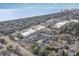 Aerial view showing townhomes near beach and ocean, with surrounding businesses at 501 44Th Ave. N # D-3, Myrtle Beach, SC 29577