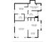 Detailed floor plan showcasing the layout of the bedrooms, bathrooms, living room, and kitchen at 6001 South Kings Hwy., Myrtle Beach, SC 29575