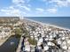 Aerial view of beachfront community with ocean access and various homes at 6001-1041 S Kings Hwy., Myrtle Beach, SC 29575