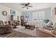 Comfortable living room featuring neutral decor and hardwood floors at 747 Coquina Bay Dr., Conway, SC 29526