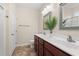 Bathroom featuring double sink vanity with ample counter space, and modern fixtures at 817 Payne Ct., Conway, SC 29526