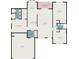 This detailed floor plan showcases a layout with a spacious kitchen and seamlessly connected living areas at 817 Payne Ct., Conway, SC 29526