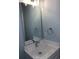 Bathroom featuring a marble sink, brushed nickel fixtures, and modern lighting at 931 Edge Dr., North Myrtle Beach, SC 29582