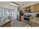 Kitchen with stainless steel appliances and light wood cabinets at 2180 Waterview Dr. # 637, North Myrtle Beach, SC 29582