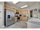 Kitchen features stainless steel appliances and light wood cabinets at 2180 Waterview Dr. # 637, North Myrtle Beach, SC 29582