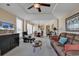 Spacious living room with a comfortable sofa and large TV at 2180 Waterview Dr. # 637, North Myrtle Beach, SC 29582