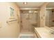 Bathroom with shower and tub combination at 2200 N Ocean Blvd., North Myrtle Beach, SC 29582