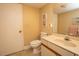 Clean bathroom with toilet and vanity at 2200 N Ocean Blvd., North Myrtle Beach, SC 29582