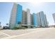 Oceanfront building with light teal and white accents at 2200 N Ocean Blvd., North Myrtle Beach, SC 29582
