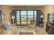 Living room with ocean view and comfy seating at 2200 N Ocean Blvd., North Myrtle Beach, SC 29582