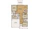 Single story floor plan with 2 bedrooms, 2 baths, and a 2 car garage at 2204 Flatleaf Ct, Longs, SC 29568