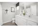 Modern bathroom with double vanity and white cabinets at 304 Meadow Myrtle Dr # 511C, Conway, SC 29526