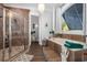Spa-like bathroom with soaking tub, walk-in shower, and stylish tile at 47 Isle Of Palms Dr., Murrells Inlet, SC 29576