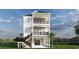 Two story home with white siding and a balcony on the second floor at 48 Furman Ln., Pawleys Island, SC 29585