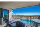 Balcony overlooking the ocean and pool at 517 S Ocean Blvd. # 105, North Myrtle Beach, SC 29582