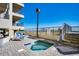 Private hot tub area with ocean view at 517 S Ocean Blvd. # 105, North Myrtle Beach, SC 29582