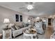 Open living space with comfy seating and kitchen views at 517 S Ocean Blvd. # 105, North Myrtle Beach, SC 29582