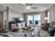 Living room with ocean view and comfy seating at 517 S Ocean Blvd. # 105, North Myrtle Beach, SC 29582