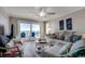Ocean view living room with comfy seating and coastal decor at 517 S Ocean Blvd. # 105, North Myrtle Beach, SC 29582
