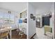 Kitchen with breakfast bar and open shelving at 5709 N Ocean Blvd. N # 202, North Myrtle Beach, SC 29582